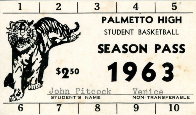 Not sure why I have this Season Pass from Palmetto High...?  Just a mystery of life or memory....