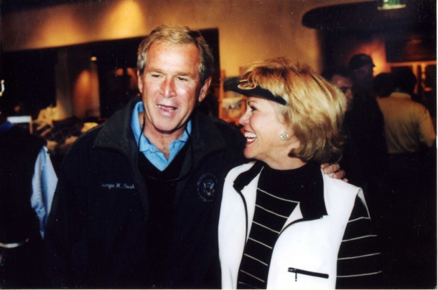 President Bush and me at Las Campanas -- Santa Fe, NM  (I worked there as Teaching Pro)